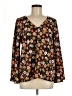 Traffic People 100% Polyester Floral Black 3/4 Sleeve Blouse Size M - photo 1