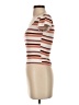 rue21 Stripes Tan Short Sleeve T-Shirt Size XS - photo 5