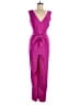 Design Lab Lord & Taylor 100% Polyester Solid Purple Jumpsuit Size M - photo 1