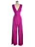 Design Lab Lord & Taylor 100% Polyester Solid Purple Jumpsuit Size M - photo 2