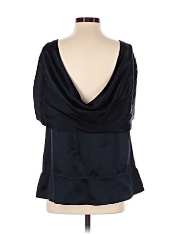 BCBGMAXAZRIA Short Sleeve Silk Top (view 2)