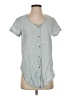 Harper Blue Short Sleeve Blouse Size S - photo 1