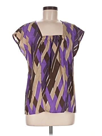 MICHAEL Michael Kors Short Sleeve Silk Top (view 1)
