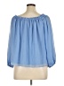 INC International Concepts 100% Polyester Blue 3/4 Sleeve Blouse Size XL - photo 2