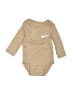 Nike Tan Long Sleeve Onesie 0-3 MO / 3 MO - photo 1