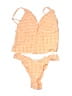 Unbranded Plaid Orange Two Piece Swimsuit Size S - photo 1