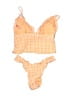 Unbranded Plaid Orange Two Piece Swimsuit Size S - photo 2