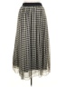 Talbots 100% Polyester Checkered-gingham Gray Casual Skirt Size 14 Petite - photo 1