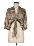 Shein 100% Polyester Silver 3/4 Sleeve Blouse Size M - photo 1