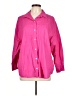 Old Navy 100% Cotton Pink 3/4 Sleeve Button-Down Shirt Size Lg Petite - photo 1