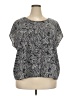 Torrid 100% Polyester Gray Short Sleeve Blouse Size 2X Plus (2) - photo 1