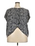 Torrid 100% Polyester Gray Short Sleeve Blouse Size 2X Plus (2) - photo 2