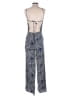 Uniq 100% Rayon Graphic Blue Jumpsuit Size S - photo 2