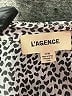 L'Agence 100% Polyester Polka Dots Gray Long Sleeve Blouse Size Med (2) - photo 4