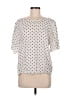 14th & Union 100% Rayon Polka Dots Ivory Short Sleeve Blouse Size M - photo 1