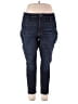 White House Black Market Solid Blue Jeans Size 18S - photo 1