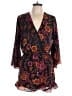 Everly 100% Polyester Paisley Purple Romper Size L - photo 1