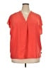 Banana Republic 100% Polyester Orange Short Sleeve Blouse Size XXL - photo 1