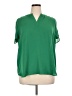 Pleione 100% Polyester Green Short Sleeve Blouse Size XL - photo 1