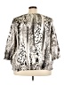 Avenue Animal Print Silver 3/4 Sleeve Blouse Size 22 - 24 Plus - photo 2