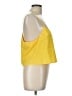 Topshop 100% Polyester Yellow Sleeveless Top Size 12 - photo 4