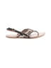 7 For All Mankind 100% Leather Tan Sandals Size 10 - photo 1