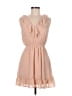Monteau 100% Polyester Solid Tan Casual Dress Size M - photo 1