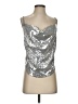 Kendall & Kylie 100% Polyester Silver Tank Top Size XS - photo 1
