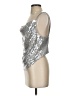 Kendall & Kylie 100% Polyester Silver Tank Top Size XS - photo 5