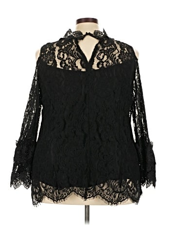 Roaman's 3/4 Sleeve Blouse (view 2)