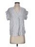 Rails Stripes Gray Short Sleeve Blouse Size XS - photo 1