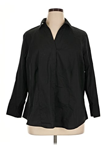 Riders by Lee 3/4 Sleeve Button-Down Shirt (view 1)