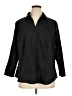 Riders by Lee Black 3/4 Sleeve Button-Down Shirt Size 1X - photo 1