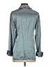 Time Out Metallic Silver Long Sleeve Blouse Size 2 - photo 2