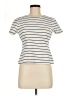 Adrienne Vittadini Stripes Ivory Short Sleeve Turtleneck Size M - photo 1