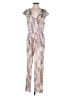 Corey Lynn Calter Chevron-herringbone Brown Jumpsuit Size M - photo 1