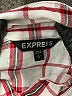 Express 100% Rayon Plaid Red Long Sleeve Button-Down Shirt Size L - photo 7