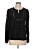 Adiva 100% Cotton Black Long Sleeve Blouse Size L - photo 1