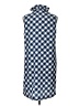 Mud Pie 100% Polyester Checkered-gingham Blue Casual Dress Size L - photo 2