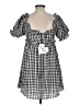 Buddy Love 100% Polyester Checkered-gingham Black Casual Dress Size M - photo 2