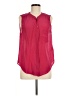 Joie Red Sleeveless Button-Down Shirt Size M - photo 1