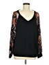 Maurices Black Long Sleeve Blouse Size M - photo 1