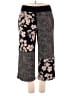 Susan Graver Floral Black Casual Pants Size L - photo 1