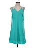 CeCe 100% Polyester Solid Teal Casual Dress Size 4 - photo 1