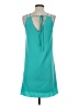 CeCe 100% Polyester Solid Teal Casual Dress Size 4 - photo 2