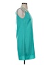 CeCe 100% Polyester Solid Teal Casual Dress Size 4 - photo 4