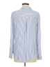 Tinsel Stripes Blue Long Sleeve Button-Down Shirt Size M - photo 2