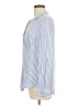 Tinsel Stripes Blue Long Sleeve Button-Down Shirt Size M - photo 5