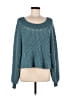 Free People 100% Cotton Teal Pullover Sweater Size S - photo 1