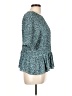 Ann Taylor 100% Polyester Teal 3/4 Sleeve Blouse Size L - photo 4